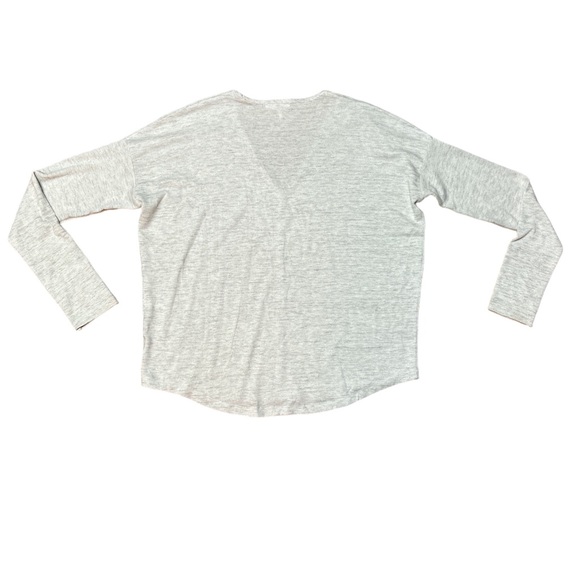 Rag & Bone The Knit Vee Long Sleeve NWOT Size:M Color: Light Gray - Picture 2 of 6